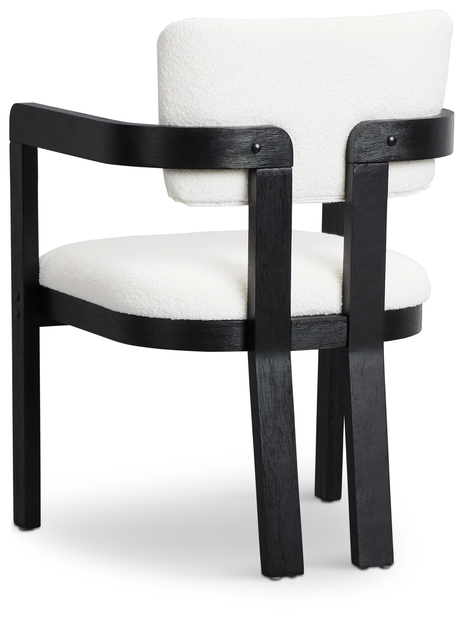 Alden Black Round Upholstered Arm Chair