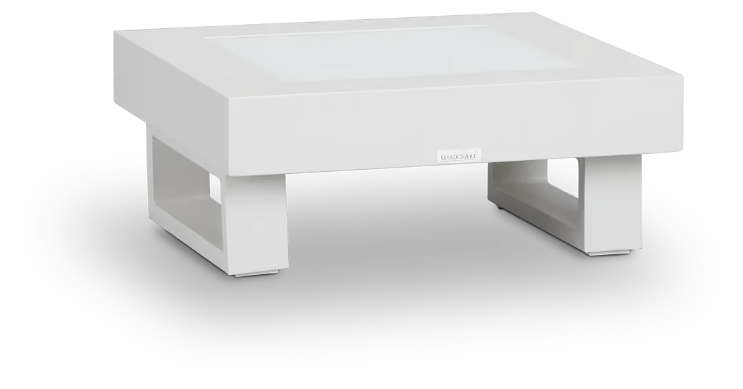 Exuma White End Table