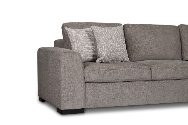 Blakely Gray Fabric Right Chaise Storage Sectional