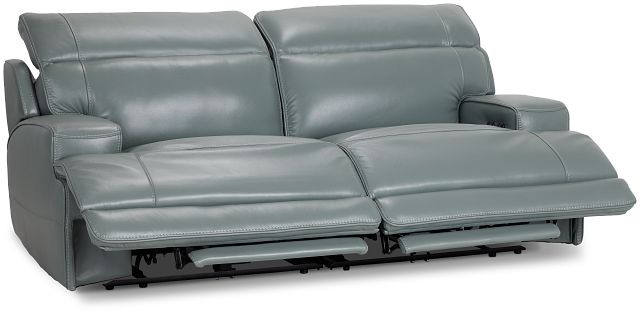 Reign Green Lthr/vinyl Power Reclining Sofa