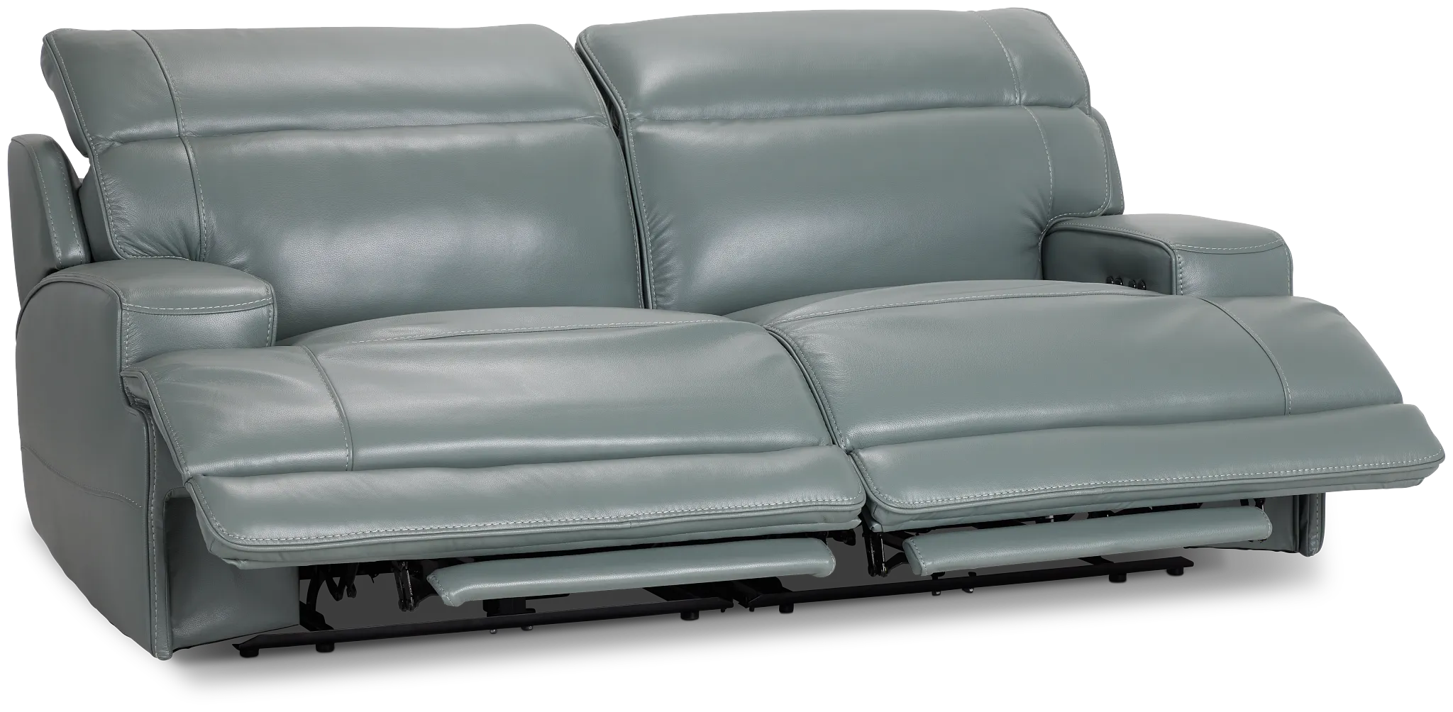 Reign Green Lthr/vinyl Power Reclining Sofa