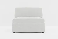 Destin Delray Pewter Fabric Armless Chair