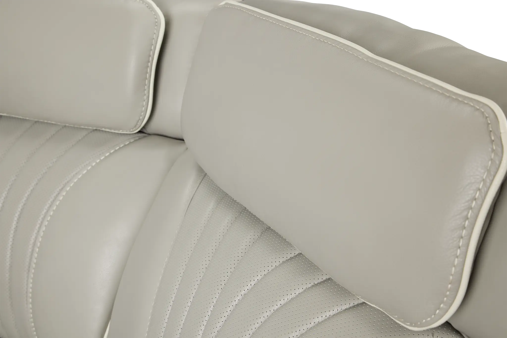 Nova Light Gray Lthr/vinyl Medium 2-arm Quadruple Power Massage Sectional Nova Light Gray Lthr/vinyl Medium 2-arm Quadruple Power Massage Sectional