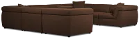 Aria Dark Brown Micro 8-piece Modular Sectional