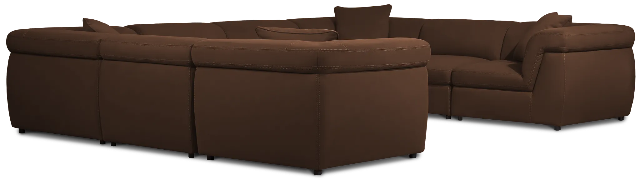 Aria Dark Brown Micro 8-piece Modular Sectional