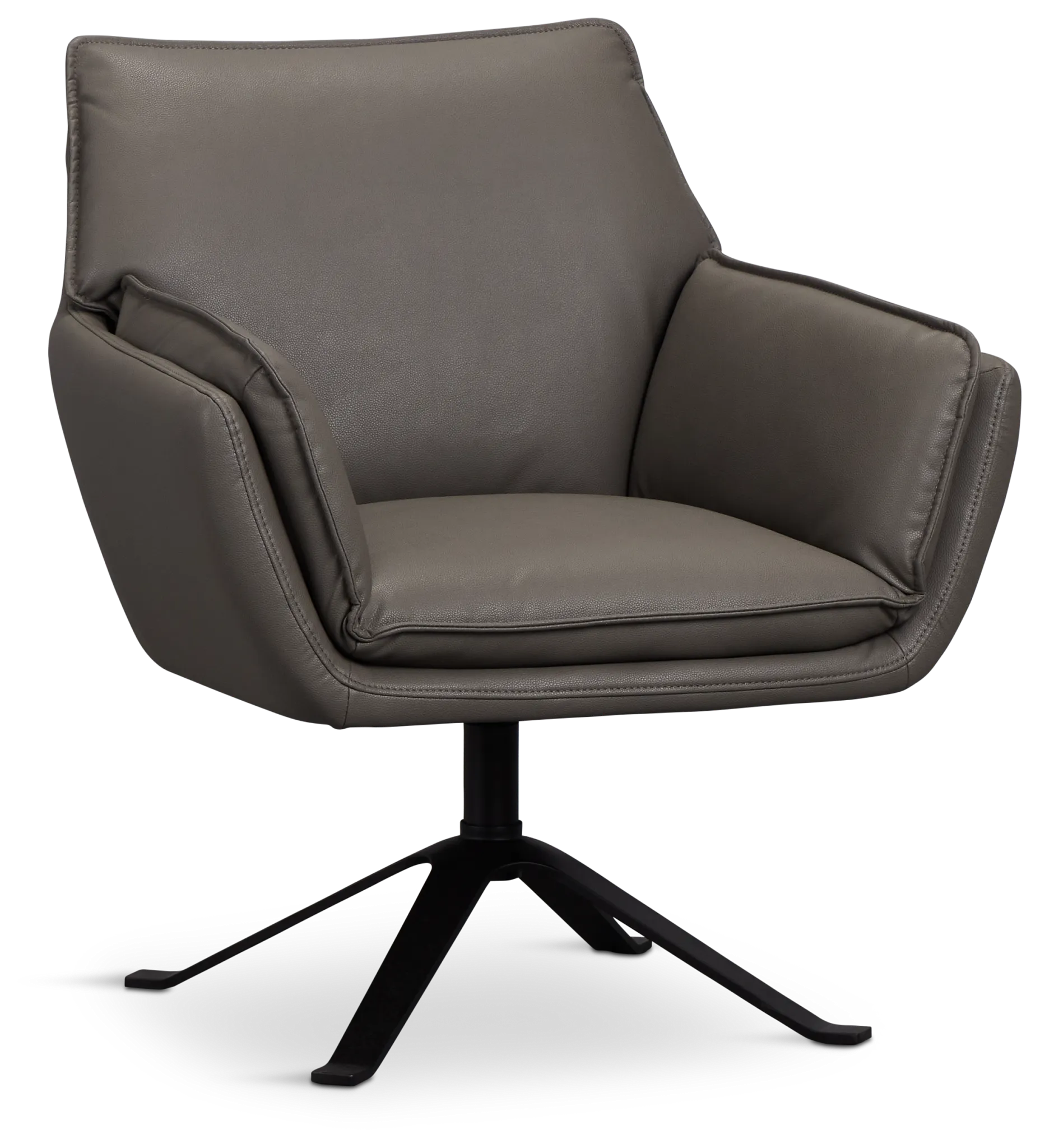 Farley Dark Gray Micro Swivel Accent Chair