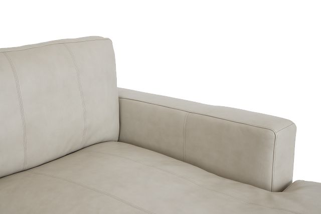 Dawkins Taupe Leather Right Chaise