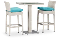 Bahia Dark Teal 27" Pub Table & 2 Barstools