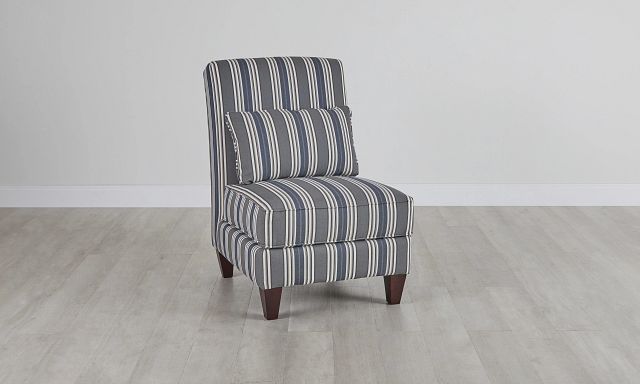 Amuse Blue Stripe Accent Chair (3)
