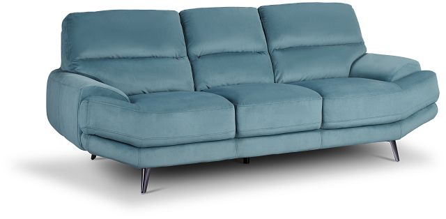 Milana Blue Velvet Sofa (3)