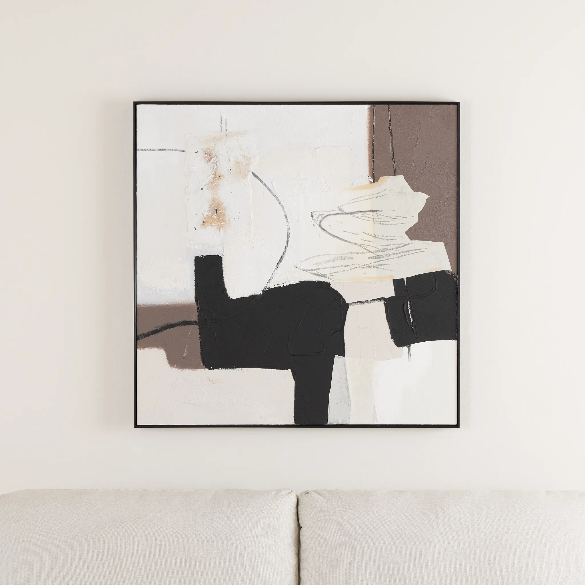 Zhaleh Black Canvas Wall Art