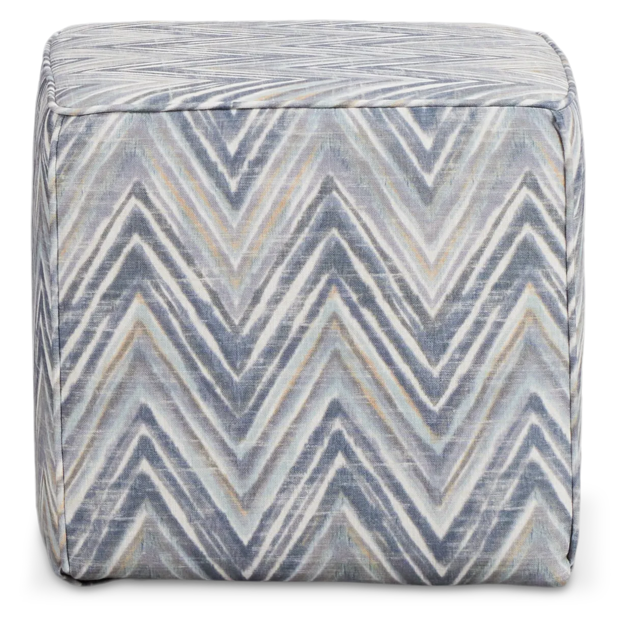 Zezster Gray Fabric Accent Pouf