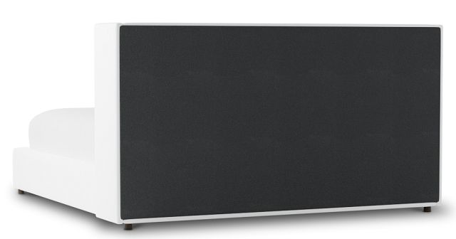 Captiva Peyton White 48" Upholstered Shelter Bed