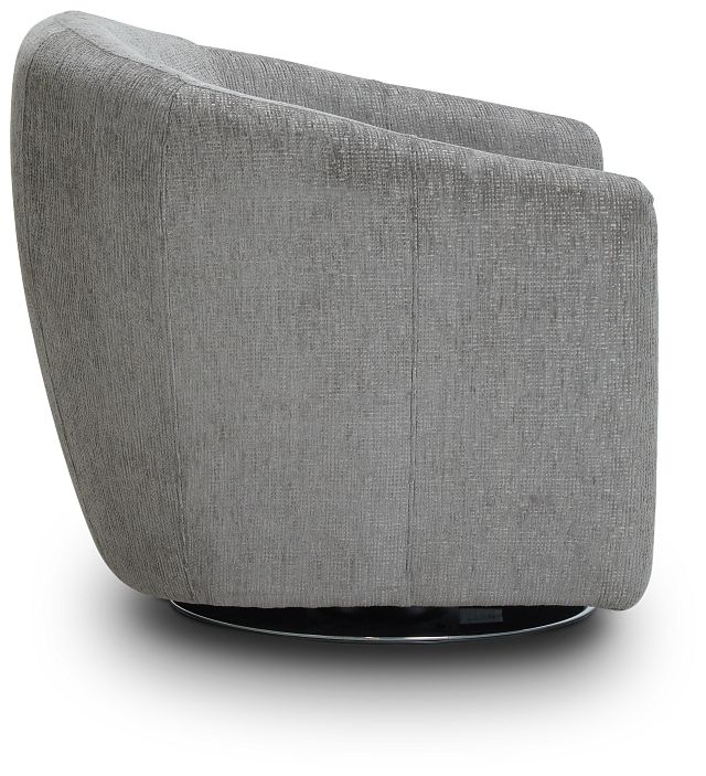 Blakely Gray Fabric Swivel Chair