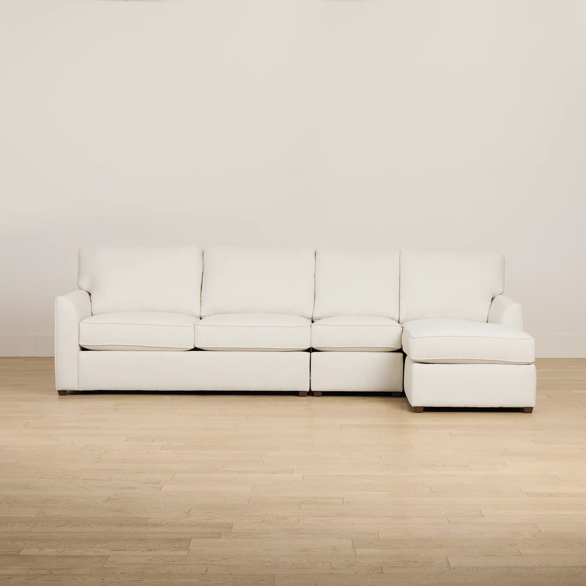 Tate Light Beige Fabric Small Right Chaise Sectional Tate Light Beige Fabric Small Right Chaise Sectional