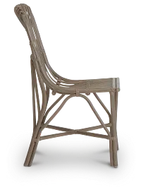 Greenwich Gray Rattan Side Chair