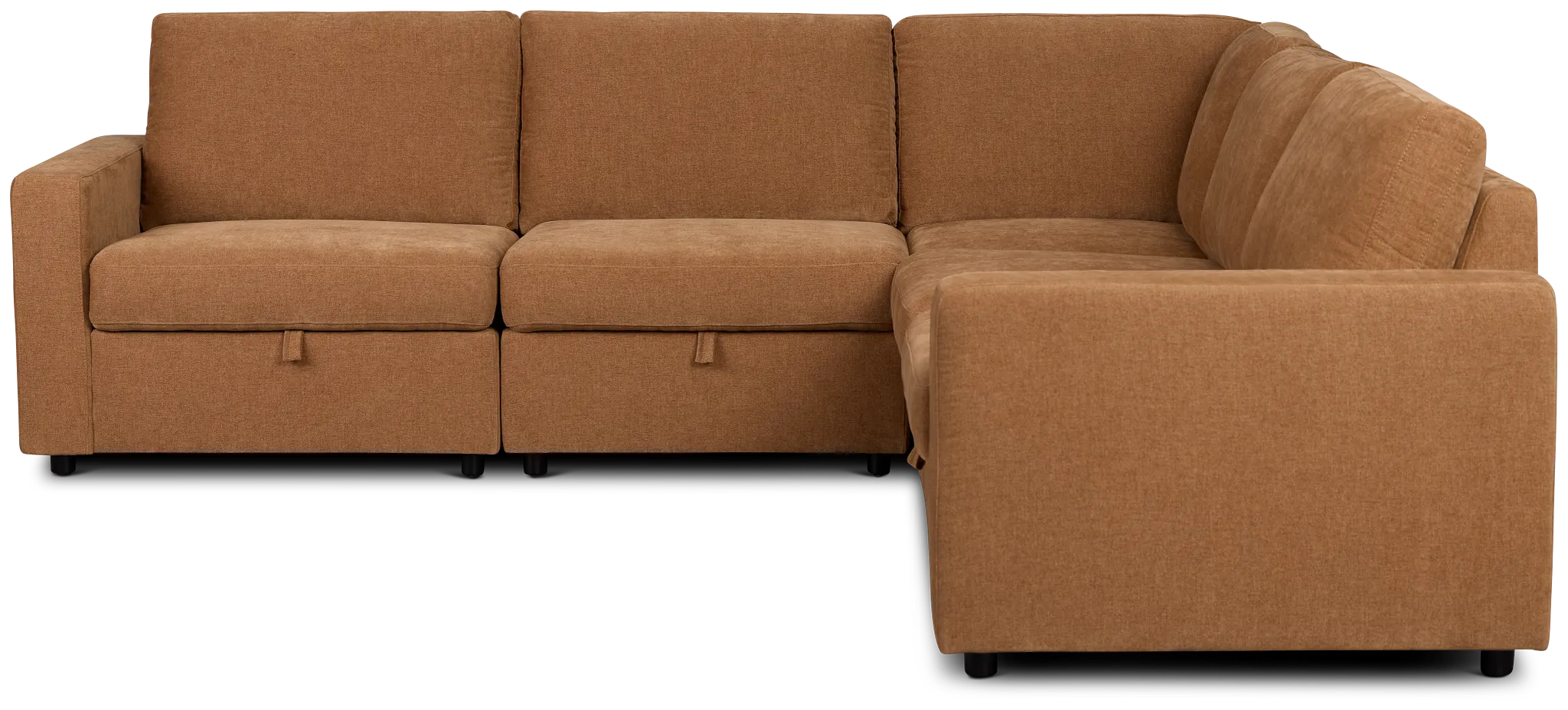 Addie Brown Fabric Small 2-arm Storage Sectional