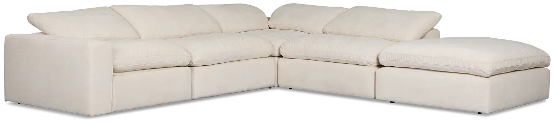 Drift Light Beige Fabric Medium Right Bumper Power Sectional