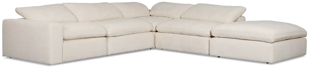 Drift Light Beige Fabric Medium Right Bumper Power Sectional Drift Light Beige Fabric Medium Right Bumper Power Sectional