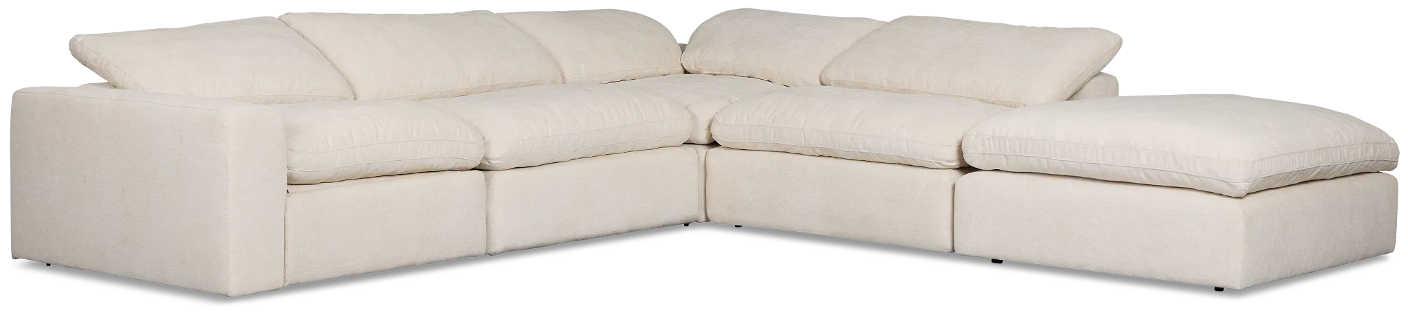 Drift Light Beige Fabric Medium Right Bumper Power Sectional