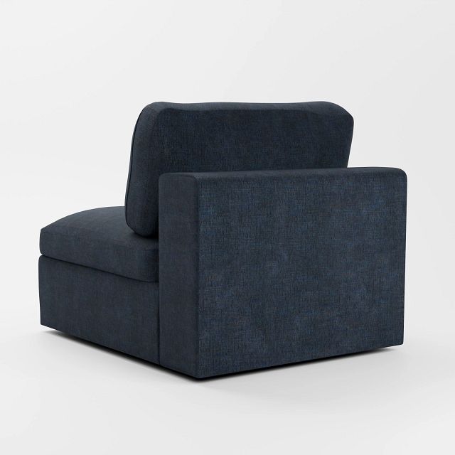 Destin Victory Dark Blue Fabric Swivel Chair