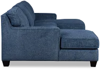 Andie Blue Fabric U-shaped Sectional