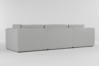 Destin Delray Pewter Fabric 4-piece Bumper Sectional