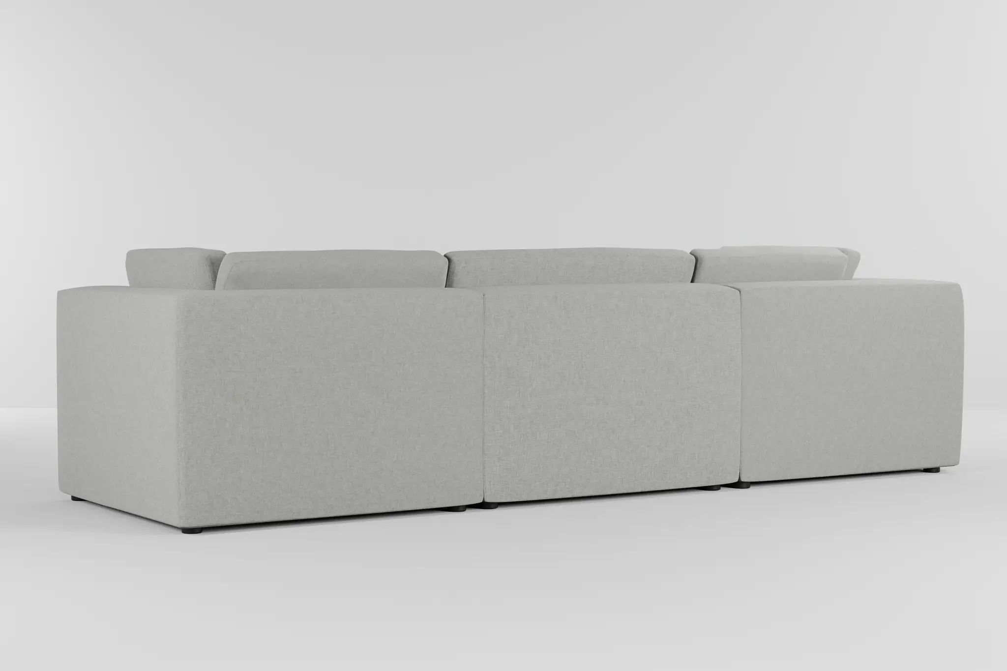 Destin Delray Pewter Fabric 4-piece Bumper Sectional Destin Delray Pewter Fabric 4-piece Bumper Sectional