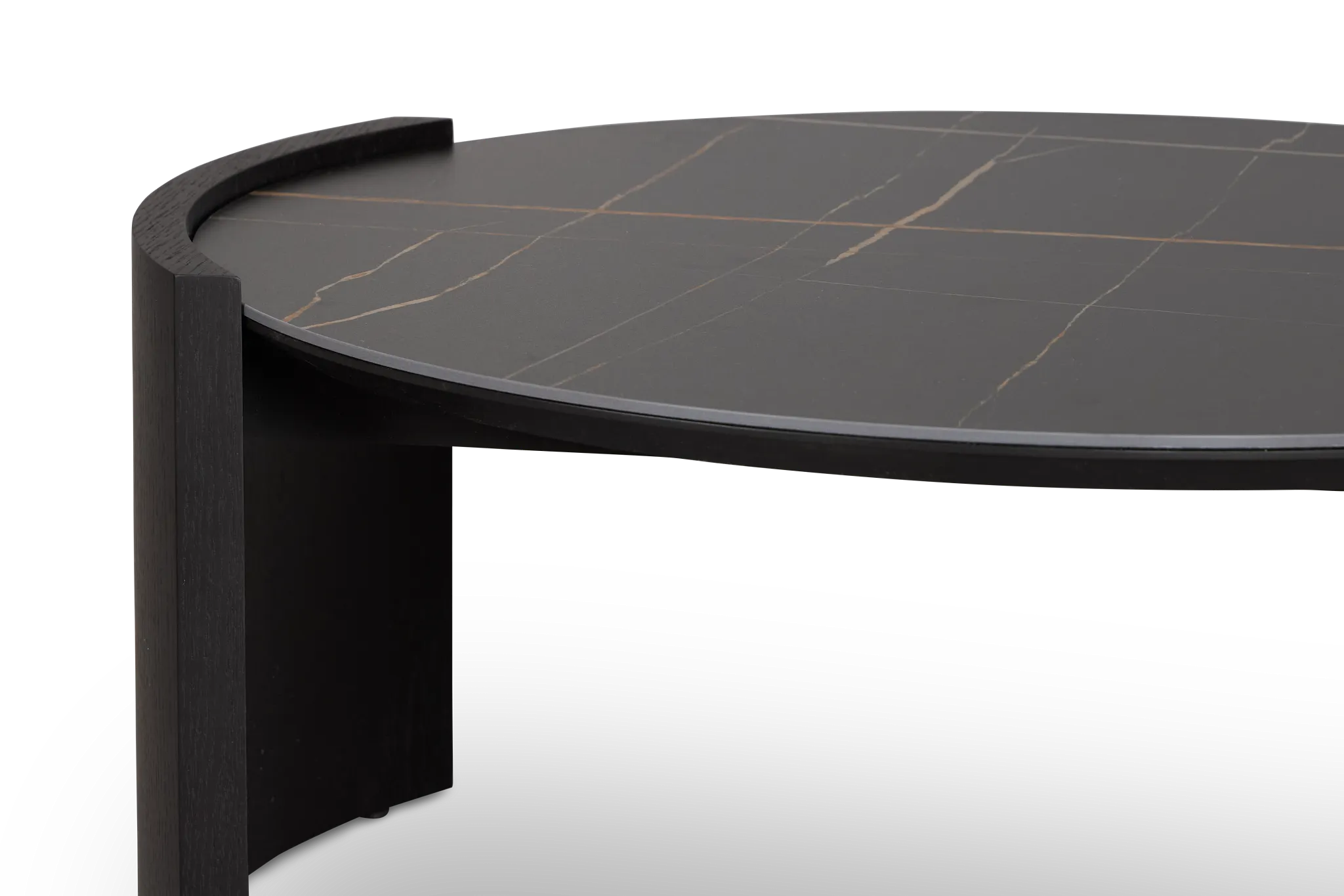 Nomad Black Ceramic Round Coffee Table