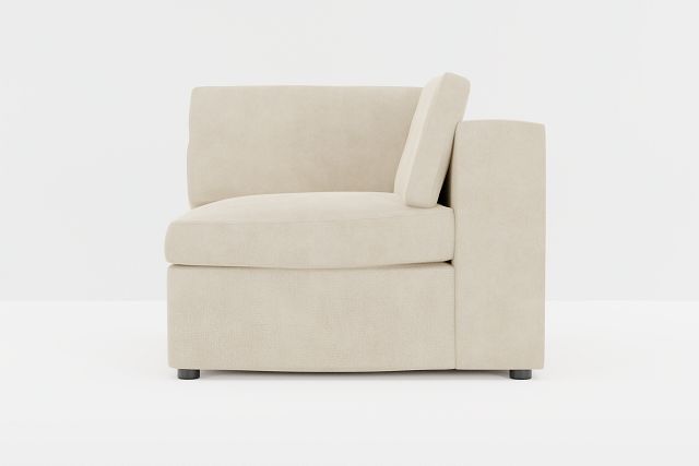 Destin Peyton Beige Fabric Corner Chair