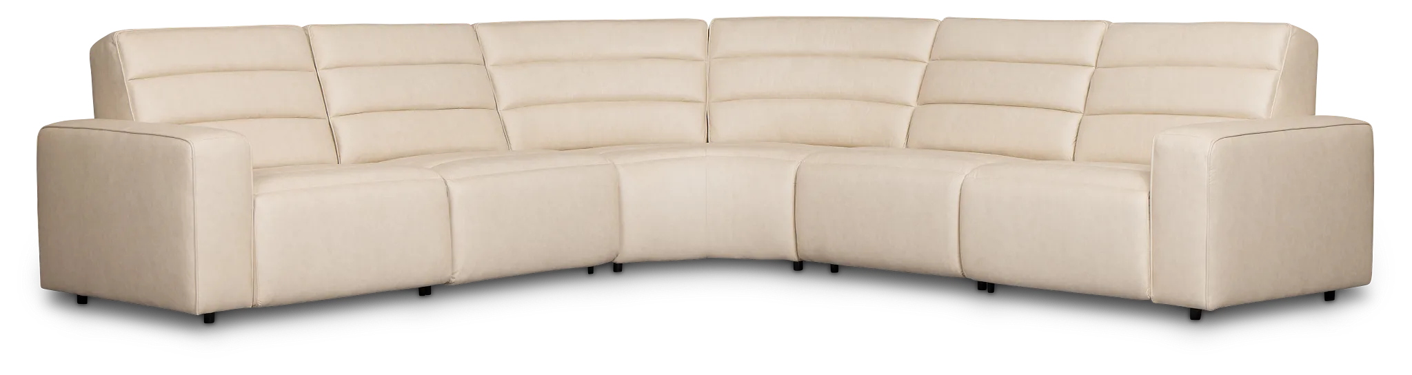 Sawyer Ivory Micro Small Dual Power Reclining Two-arm Sectional