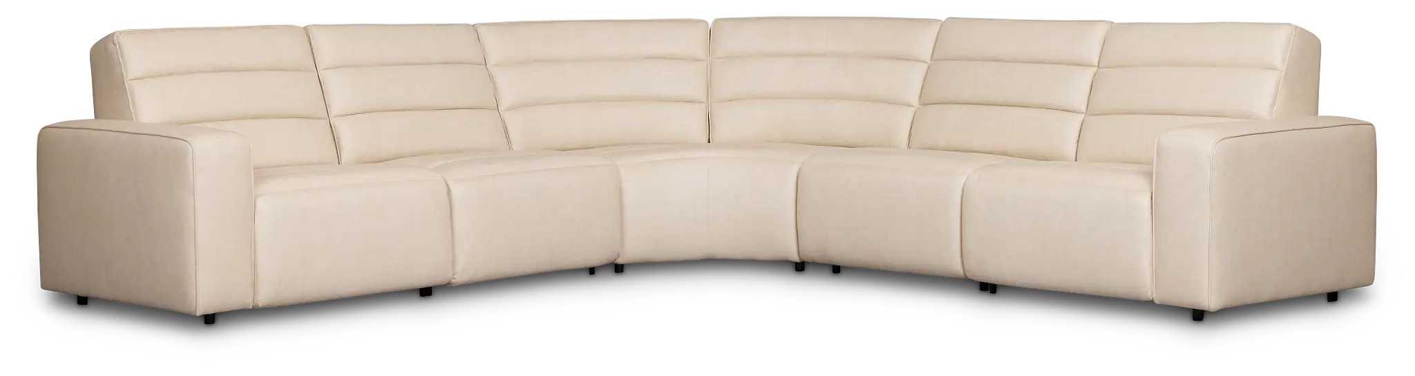 Sawyer Ivory Micro Small Dual Power Reclining Two-arm Sectional Sawyer Ivory Micro Small Dual Power Reclining Two-arm Sectional