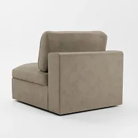 Destin Joya Beige Velvet Swivel Chair
