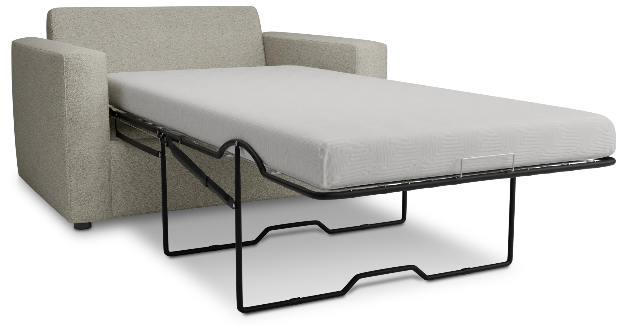 Siesta Elite Gray Fabric Memory Foam Sleeper