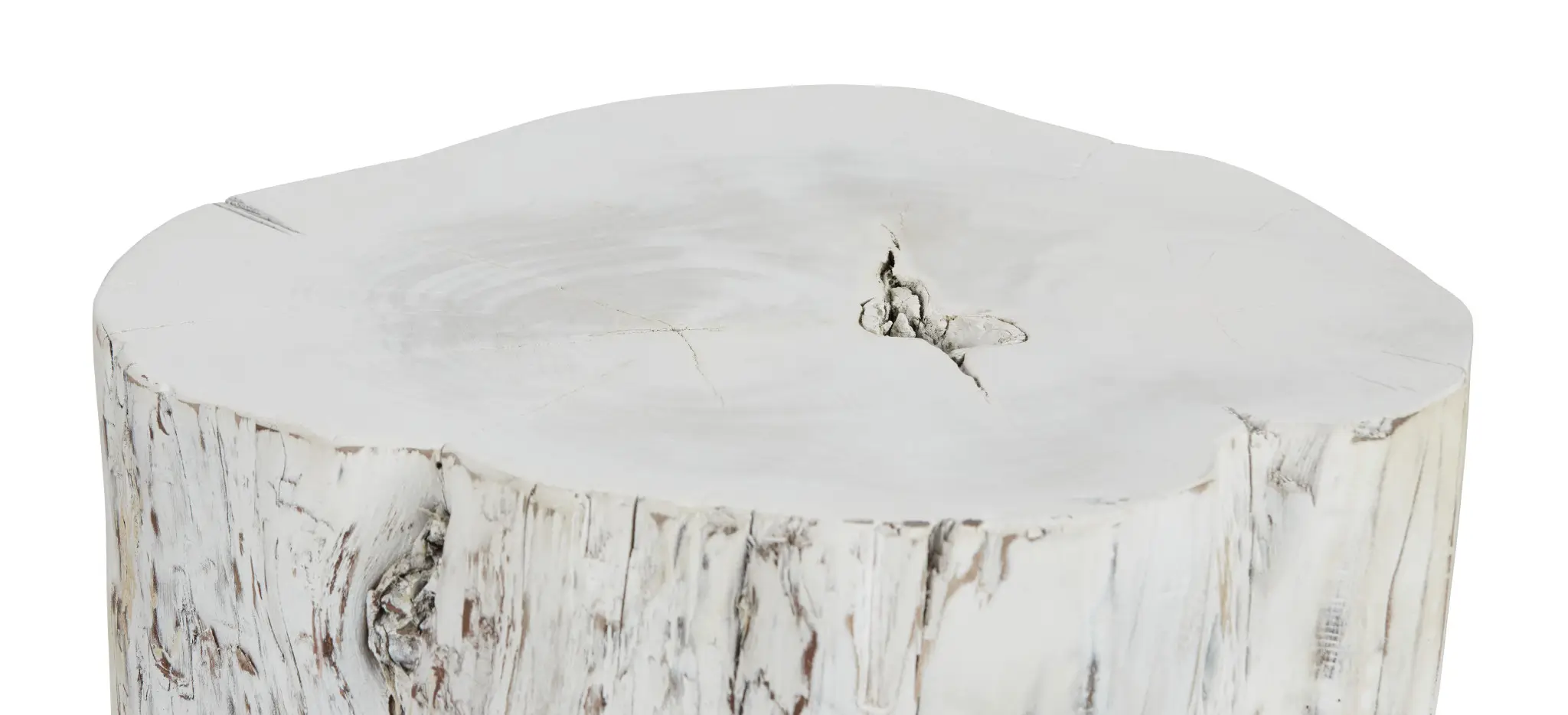 Stump White Wood Accent Stool Stump White Wood Accent Stool