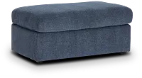 Noah Blue Fabric Ottoman