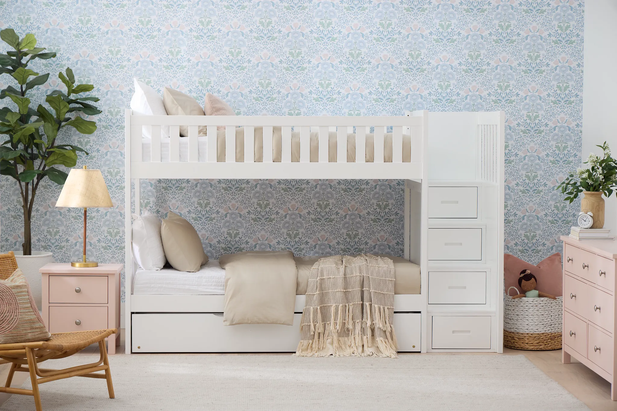 Charleston White Step Storage Bunk Bed
