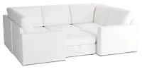 Citymod White Fabric 6-piece Pit Sectional