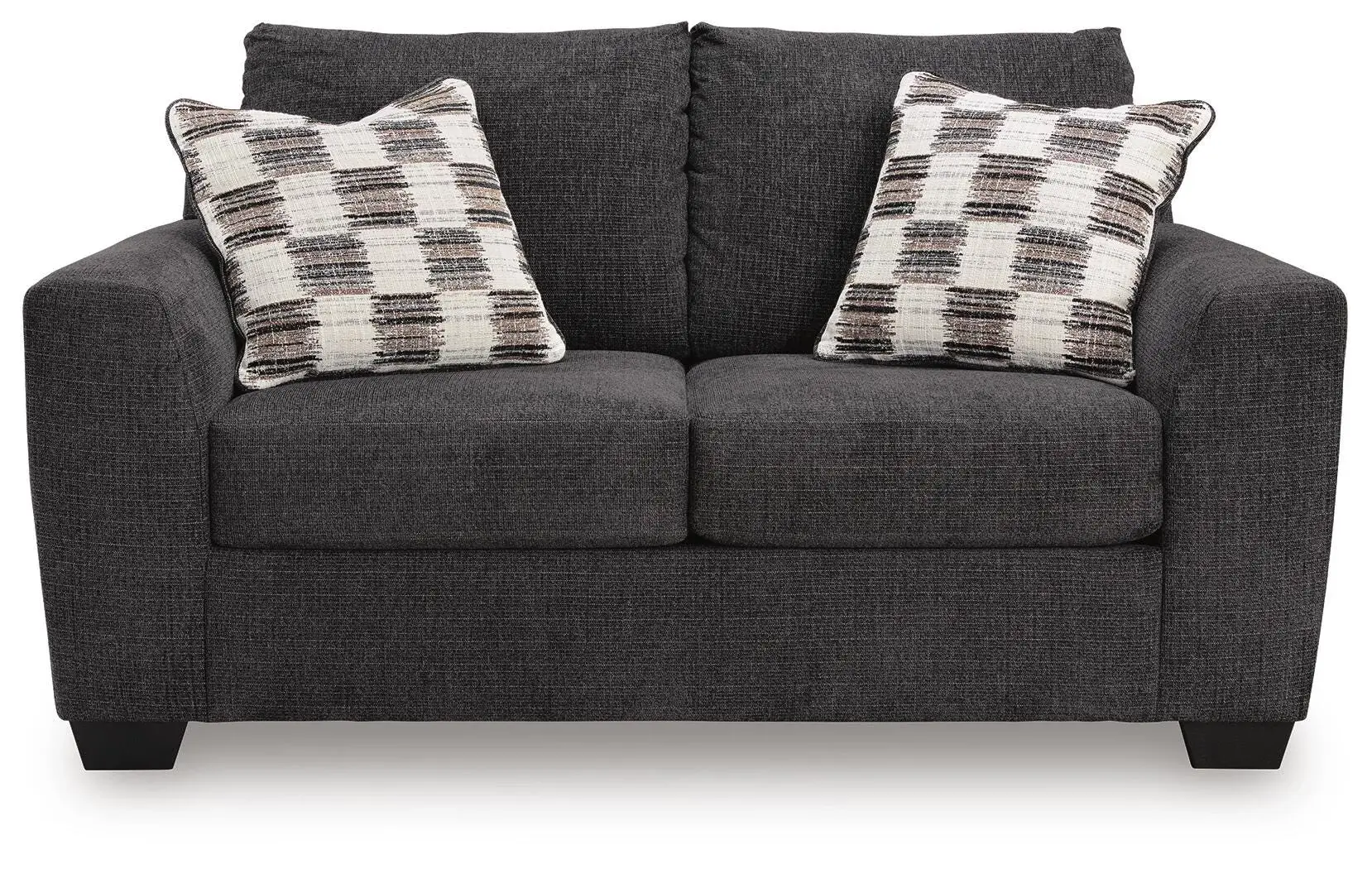 Loreo Dark Gray Micro Loveseat Loreo Dark Gray Micro Loveseat