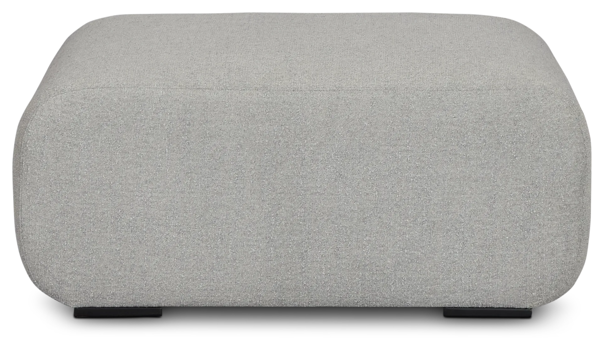 Celeste Light Gray Fabric Ottoman