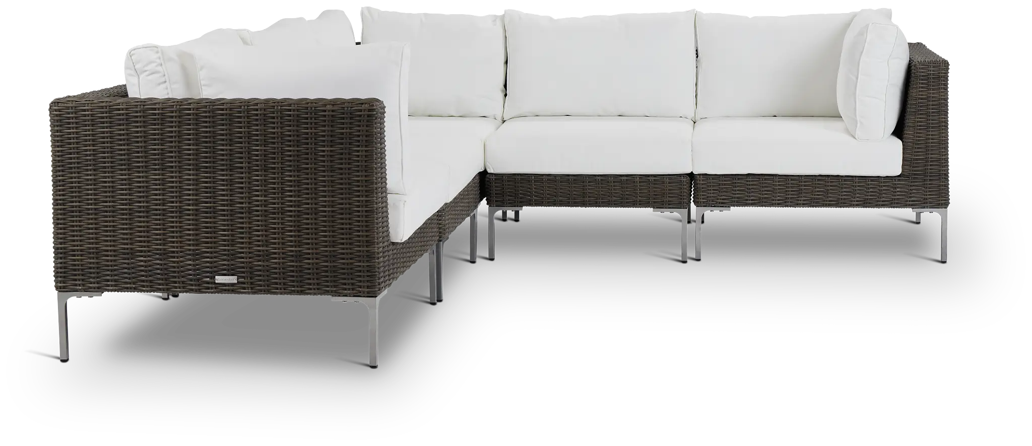 Tulum White Woven Two-arm Sectional Tulum White Woven Two-arm Sectional