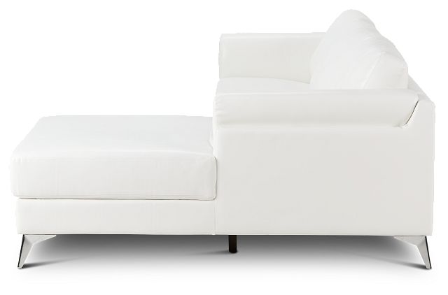 Gianna White Micro Right Chaise Sectional (3)