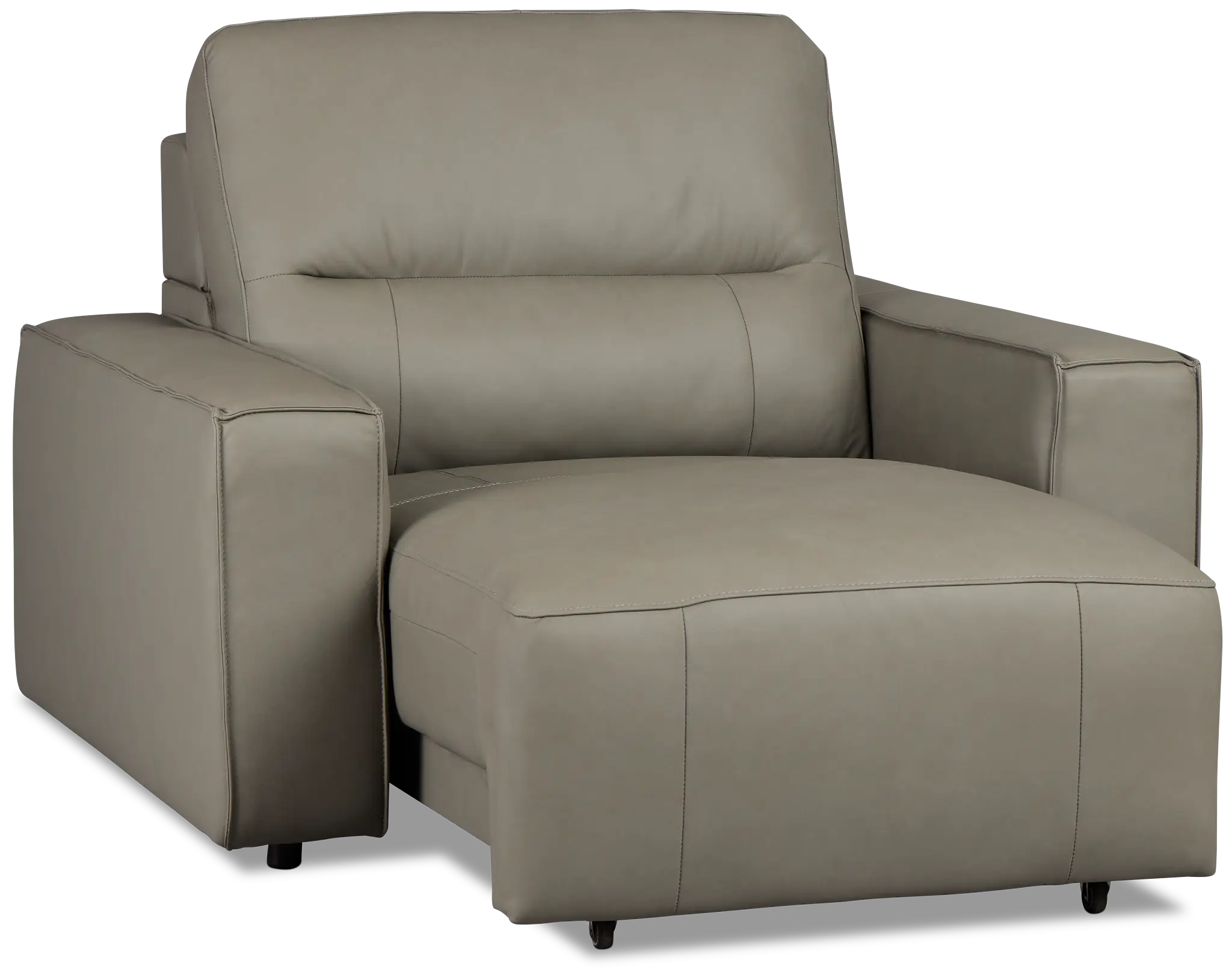 Rudy Gray Lthr/vinyl Power Reclining Chaise Rudy Gray Lthr/vinyl Power Reclining Chaise