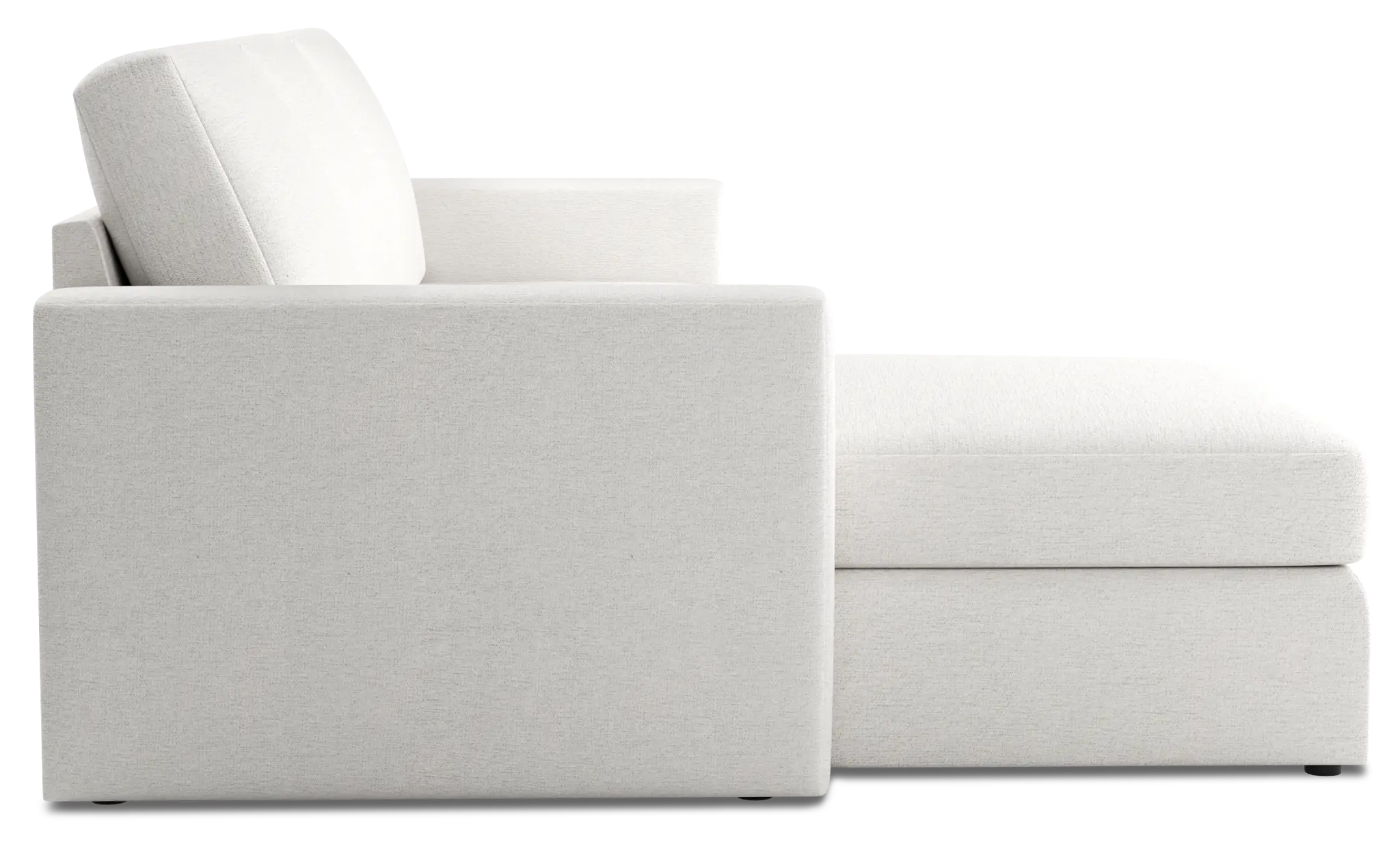 Citymod White Fabric Small Left Chaise Sectional Citymod White Fabric Small Left Chaise Sectional