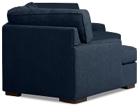 Sinclair Dark Blue Fabric Dual Cuddler Sectional