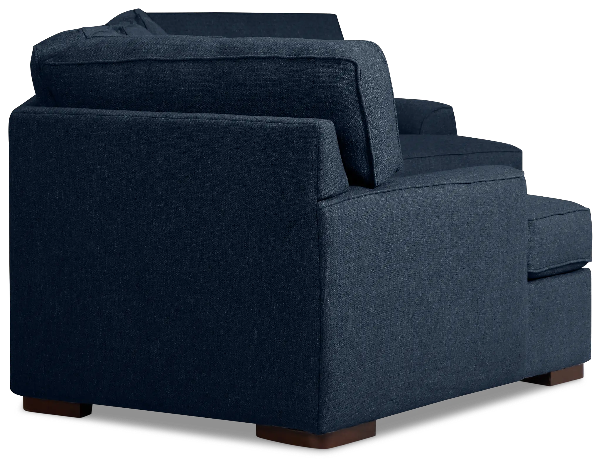 Sinclair Dark Blue Fabric Dual Cuddler Sectional Sinclair Dark Blue Fabric Dual Cuddler Sectional