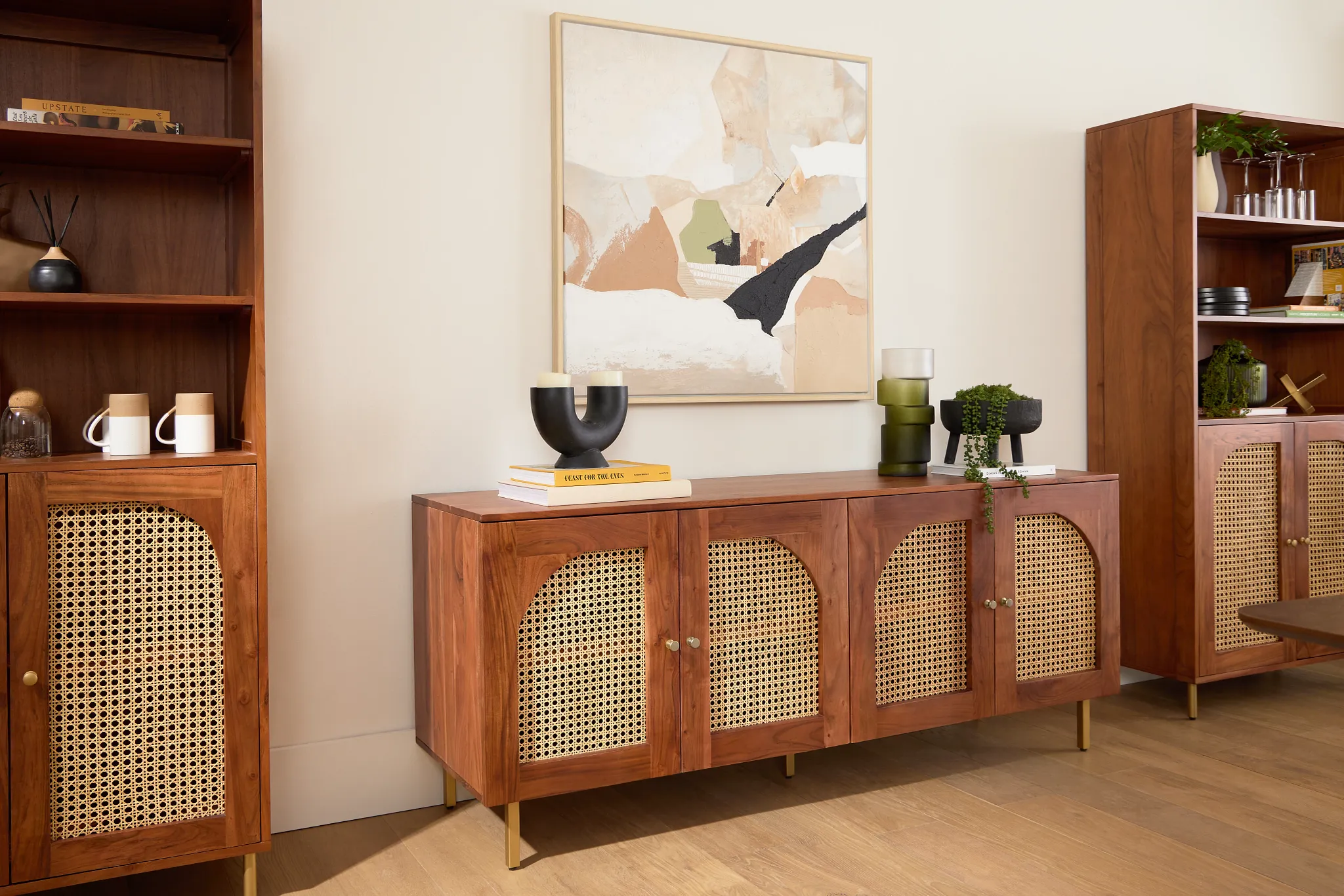 Sarta Mid Tone Four-door Cabinet