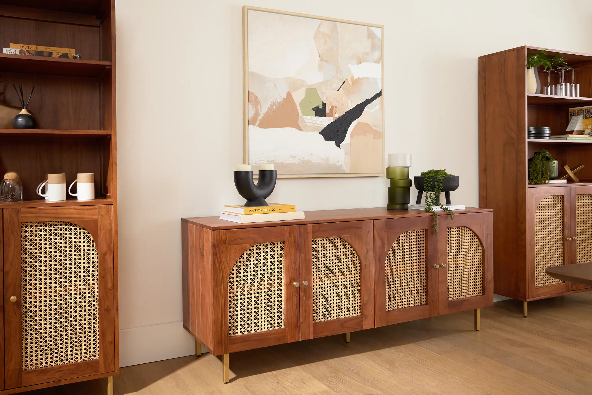 Sarta Mid Tone Four-door Cabinet Sarta Mid Tone Four-door Cabinet