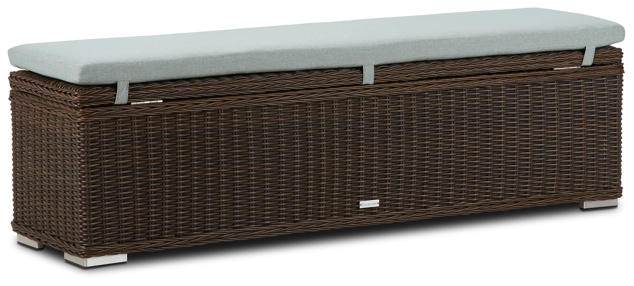 Southport Teal Woven Dining Bench Southport Teal Woven Dining Bench
