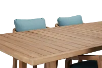 Laguna Light Tone 90" Retangular Table & 4 Teal Cushioned Chairs